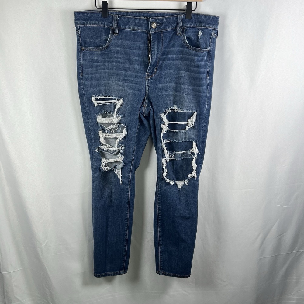 AE AMERICAN‎ EAGLE HIGHEST RISE JEGGING 360 NEXT LEVEL STRETCH WOMENS JEANS 16 S